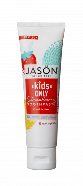 JASON Kids Only! dětská zubní pasta bez fluoridů, jahoda, 119 g