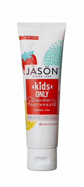JASON Kids Only! dětská zubní pasta bez fluoridů, jahoda, 119 g