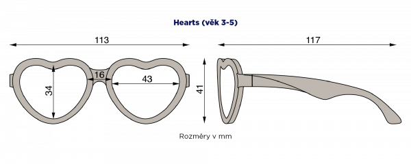BABIATORS Heartbreaker sluneční brýle, růžové, 3-5 let