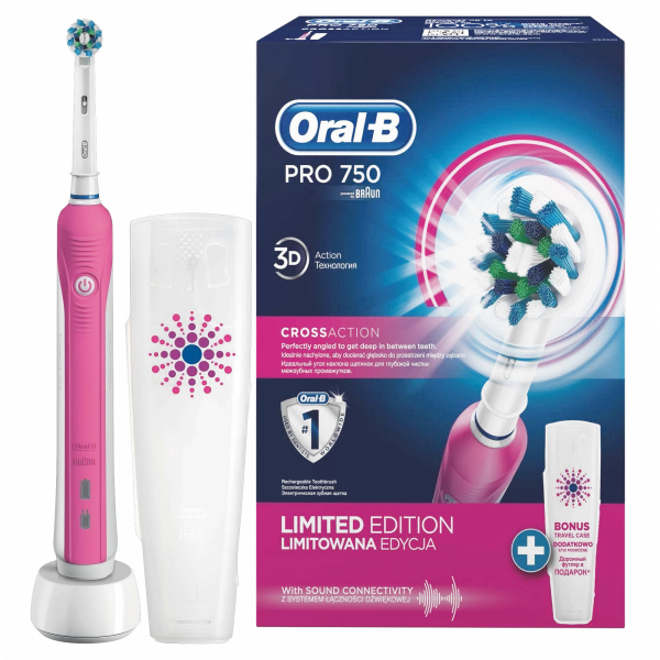 Oral-B PRO 750 PINK LIMITOVANÁ EDICE