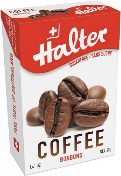 Halter Káva (Coffee), bonbóny bez cukru, 40 g
