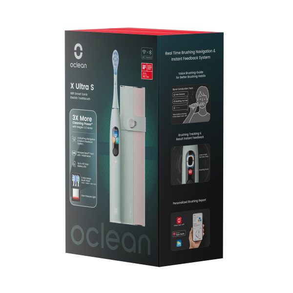 Oclean X Ultra Set Green pouzdro a sonický kartáček, zelený