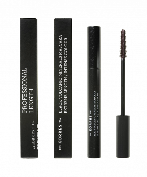 KORRES MASCARA Extreme length 03 - prodlužující řasenka s vulkanickými minerály hnědá, 7,5 ml