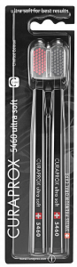 Curaprox CS 5460 zubní kartáčky, ultra soft, edice Black, 2 ks