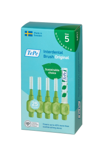 TePe Original mezizubní kartáčky z bioplastu 0,8 mm, zelené, 25 ks