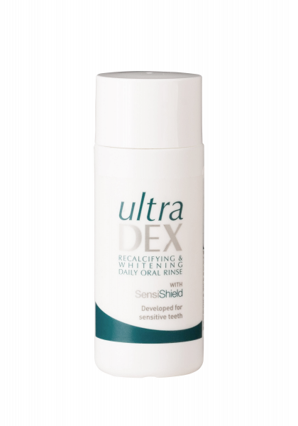 UltraDEX cestovní ústní výplach remineralizační a bělicí, 50 ml