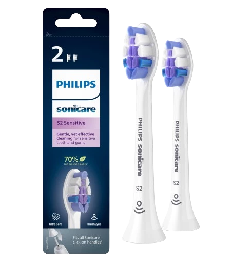 Philips Sonicare Sensitive HX6052/10 Standardní velikost hlavice sonického kartáčku, 2 ks
