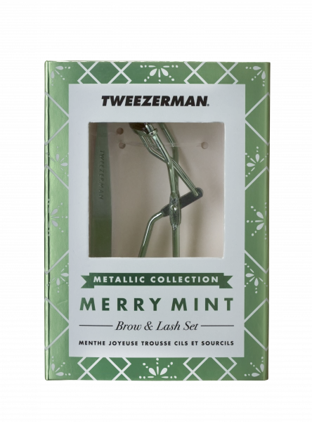 Tweezerman Merry Mint sada kleštiček na řasy a pinzety Slant