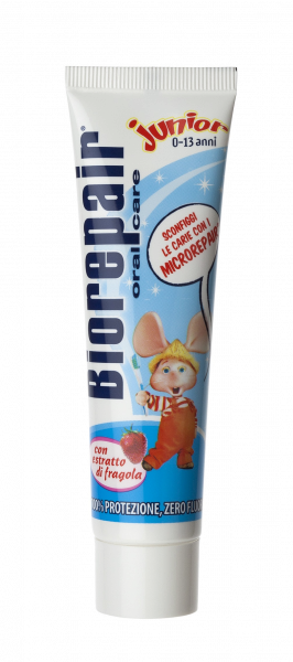 Biorepair Junior Topo Gigio - jahodová pasta pro děti bez fluoridů, 50 ml