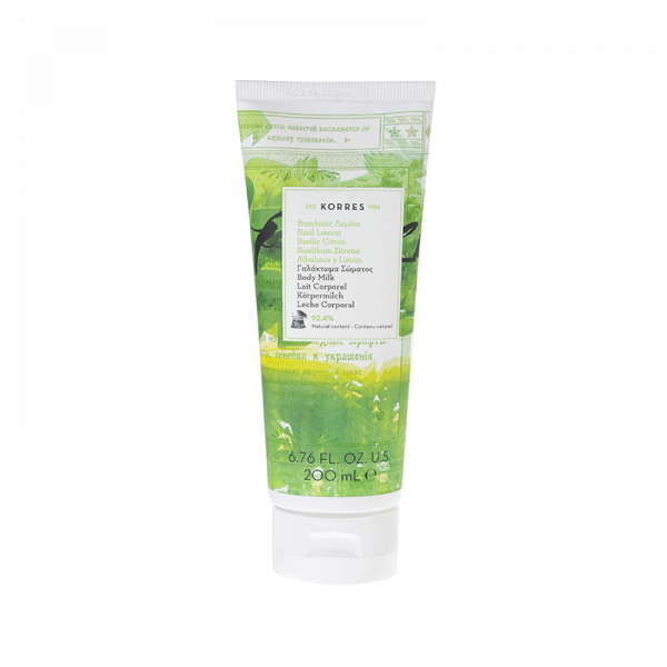 KORRES Body Milk tělové mléko s bazalkou a citronem, 200 ml