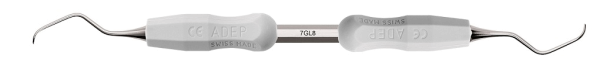 Deppeler Gracey kyreta 7GL8 Deep pro ošetření hlubokých paradontálních kapes se šedými návleky ADEP