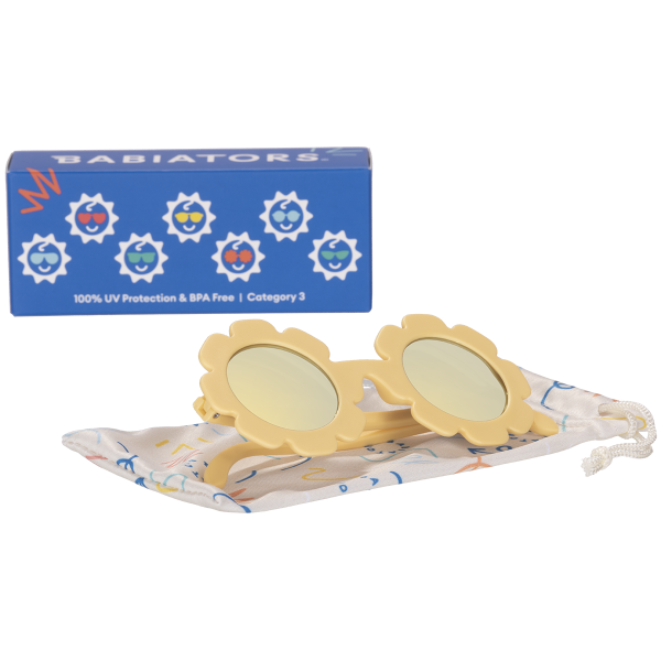BABIATORS Polarized Flowers Sun Ray, polarizační sluneční brýle žluté, 3-5 let