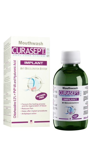 Curaprox Curasept ADS Implant ústní voda, CHX 0,20%, 200 ml
