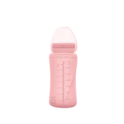Everyday Baby skleněná láhev s brčkem 240 ml, Rose Pink