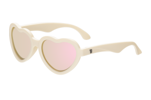 BABIATORS Polarized Hearts Sweet Cream, polarizační zrcadlové sluneční brýle, krémové, 0-2 roky