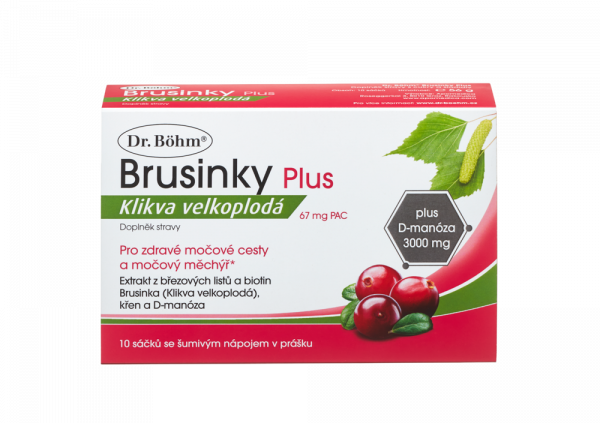 Dr. Böhm Brusinky Plus, Klikva velkoplodá 67 mg PAC, 10 sáčků