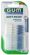 GUM Soft-Picks X-Large masážní mezizubní kartáčky s fluoridy, ISO 4, 40 ks
