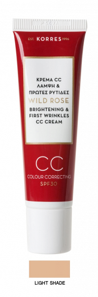 KORRES Wild Rose CC krém, odstín light, SPF 30, 30 ml