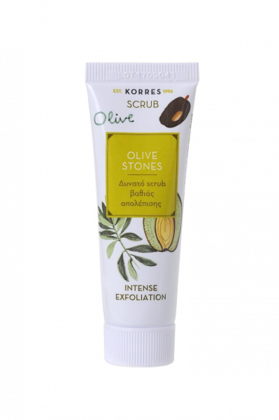 KORRES Beauty Shots Olive Stones Scrub čisticí peeling, 18 ml - TESTER