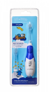 Bob a Bobek baby sonický dětský kartáček s nočním motivem, Night Dark Blue, 0-5 let