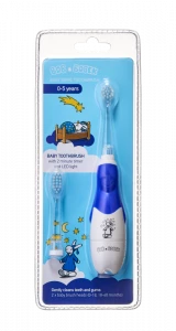 Bob a Bobek baby sonický dětský kartáček s nočním motivem, Night Dark Blue, 0-5 let