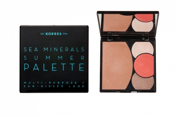 KORRES SEA MINERALS Face & Eyes Palette WARM - Paletka s bronzerem + očními stíny s minerály, 13 g