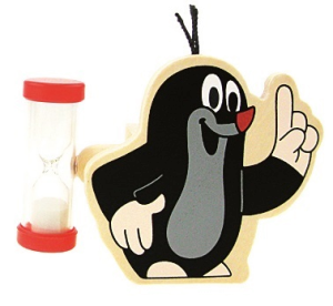 Přesýpací hodiny a stojánek na kartáček, Krteček