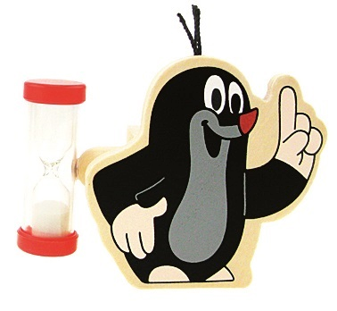 Přesýpací hodiny a stojánek na kartáček, Krteček