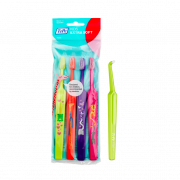 TePe Kids x-soft, 3+1 zdarma + TePe Compact Tuft