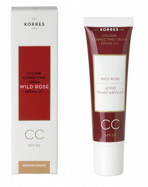 KORRES Wild Rose CC krém SPF 30 - odstín medium, 30 ml