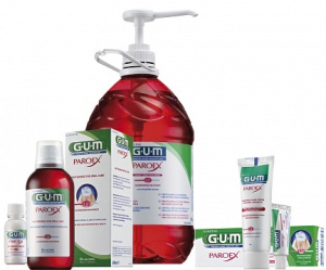GUM PAROEX ústní voda (výplach, CHX 0,12 % + CPC 0,05 %), 5 l s plastovou pumpou