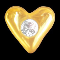 IZI diamant srdce 0,01ct bílé zlato