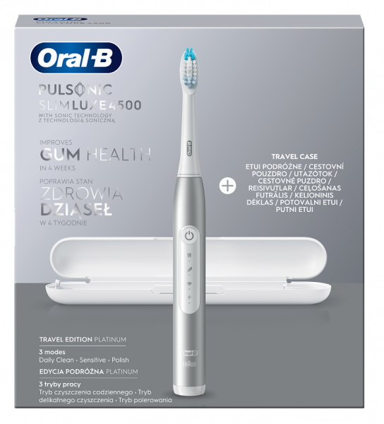 Oral-B Pulsonic Slim Luxe 4500 Platinum Travel Edition