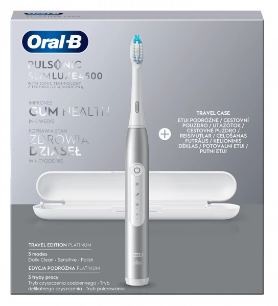 Oral-B Pulsonic Slim Luxe 4500 Platinum Travel Edition