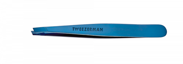Tweezerman Slant Blue Tweezer pinzeta s modrým lakováním