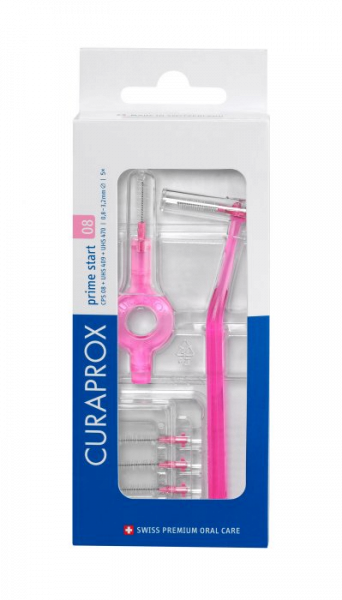 Curaprox CPS 08 prime START mezizubní kartáčky, růžové, 5 ks