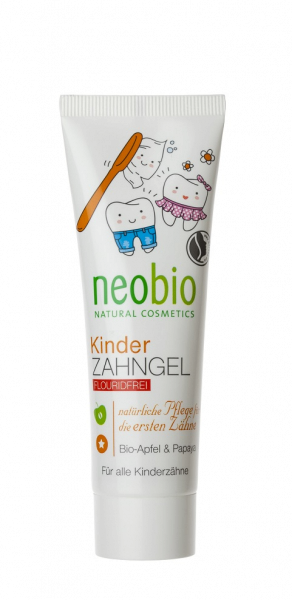 NEOBIO dětský zubní gel s bio extrakty z jablka a papáji, 50 ml