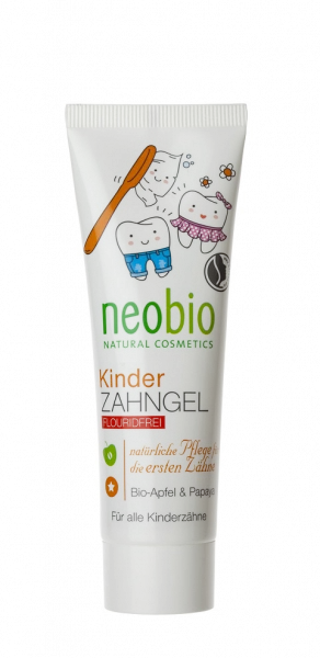 NEOBIO dětský zubní gel s bio extrakty z jablka a papáji, 50 ml
