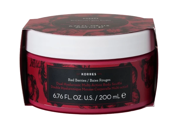 KORRES Dual Hyaluronic Multi Action Body Soufflé, vůně lesní ovoce, 200 ml