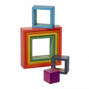 Better Brand TickIt Architekt dřevěné duhové čtverce