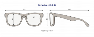 BABIATORS Navigator sluneční brýle, černé, 0-2 roky