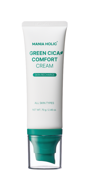 Mania Holic Green Cica Comfort Cream, zklidňující hydratační krém s pupečníkem asijským, 70g