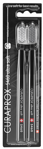 Curaprox CS 5460 zubní kartáčky, ultra soft, edice Black, 2 ks