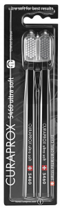 Curaprox CS 5460 zubní kartáčky, ultra soft, edice Black, 2 ks