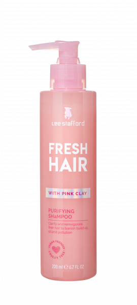 Lee Stafford Fresh Hair čistící šampon s růžovým jílem, 200 ml