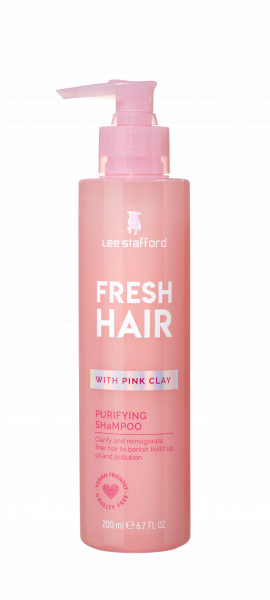 Lee Stafford Fresh Hair čisticí šampon s růžovým jílem, 200 ml