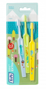 TePe Mini x-soft, zubní kartáčky pro nejmenší, 2+1 zdarma