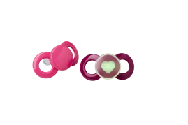 Dentistar Day & Night Soother, denní a noční dudlík, 6-14 měsíců, růžový