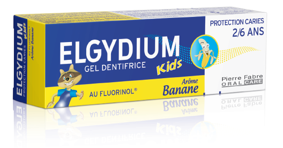 ELGYDIUM Kids gelová zubní pasta pro děti, banán, 50 ml