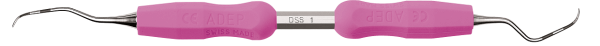 Deppeler Smart Scaling oboustranná kyreta anterior/bukální/palatální DSS1ADEP s růžovými návleky (5/6 + 7/8)